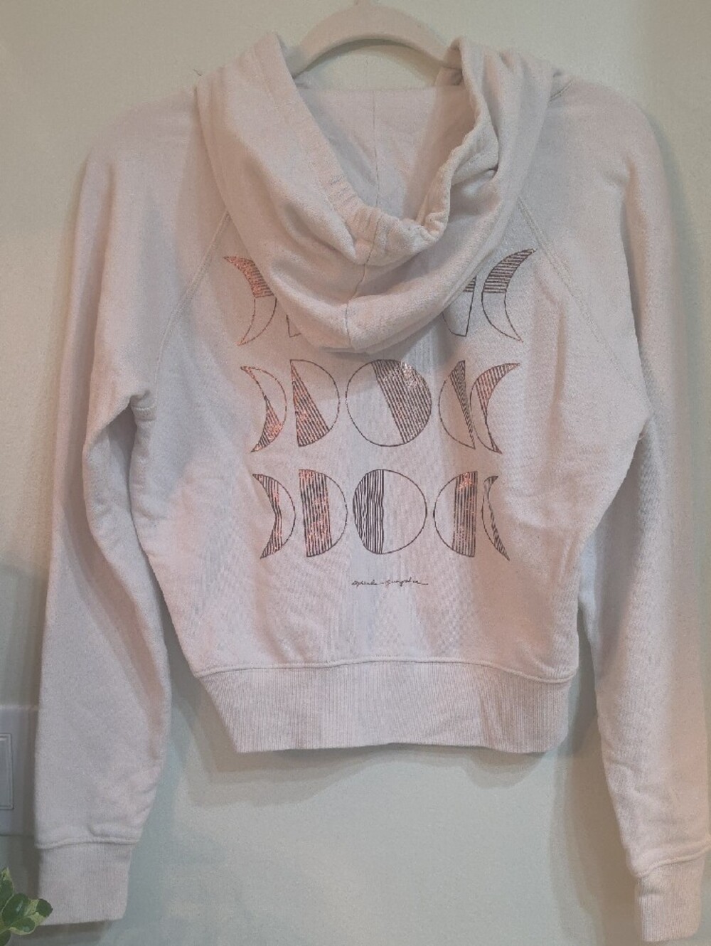 Spiritual Gangster Soft Cream Moon Phase Pullover Hoodie